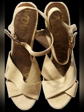 Sam Edelman Women's Chunky Snakeskin Corbin Platform Sandals‎ 9M